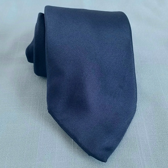 Stafford Other - 🚫DONATED 3 FOR $15! Solid Dark Blue Silk Tie